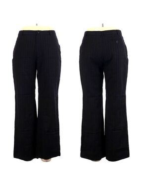PHILIPPE ADEC 100% Wool Striped High Rise Trouser Pants 14